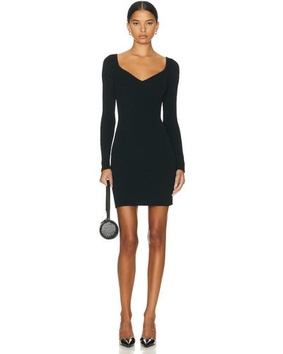 Alaïa Alaïa Long Sleeve Mini Dress - Black