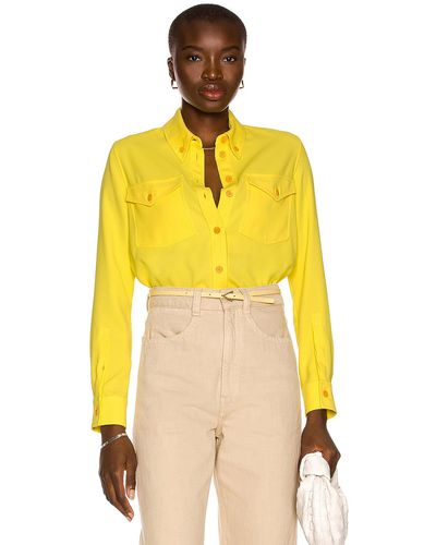 Burberry Scarf Shirt - Yellow