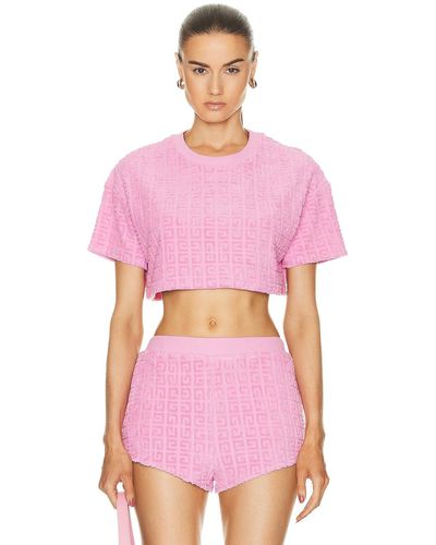 Givenchy Cropped Monogram Top - Pink
