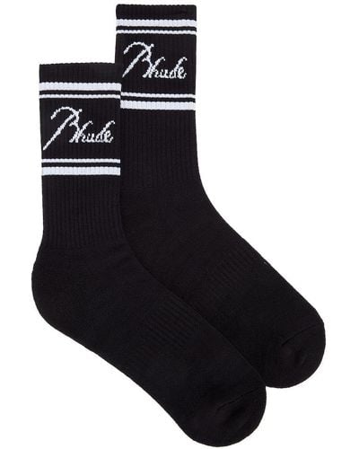 Rhude Script Logo Sock - Black