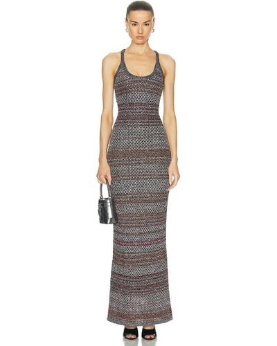 Missoni Mesh Knit Sleeveless Long Dress - Multicolor