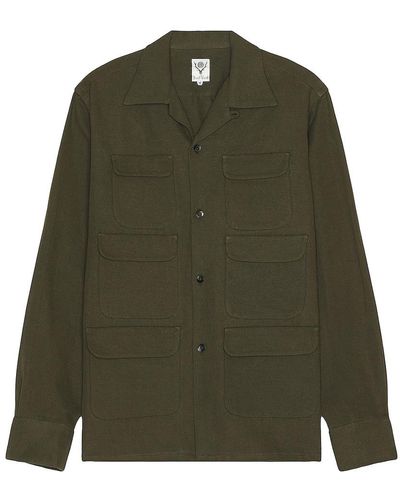 South2 West8 6 Pocket Classic Shirt - Green