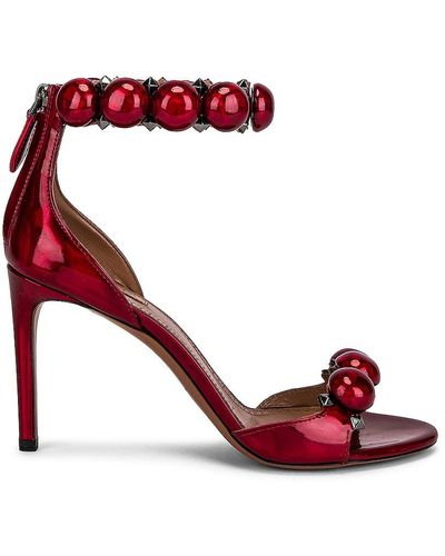 Alaïa La Bombe Ankle Bracelet Sandals - Red