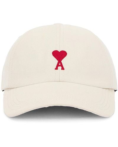Ami Paris Red Adc Embroidery Cap - Pink