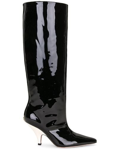 Bally Kika Patent Knee High Boot - Black