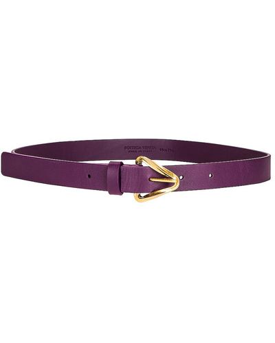 Bottega Veneta Triangle Leather Belt - Purple