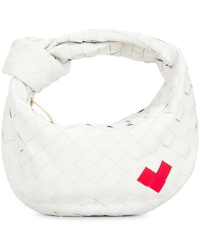 Bottega Veneta Mini Jodie Heart Bag - White