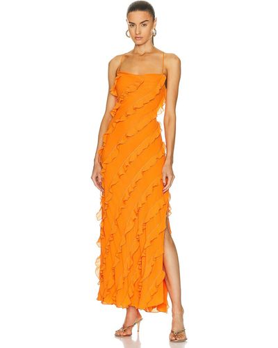STAUD Elvire Dress - Orange
