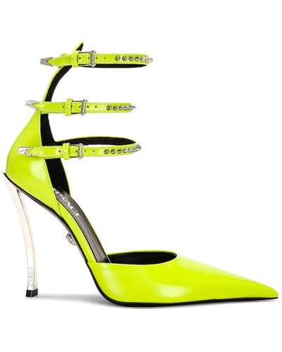Versace Caged Ankle Pumps - Yellow