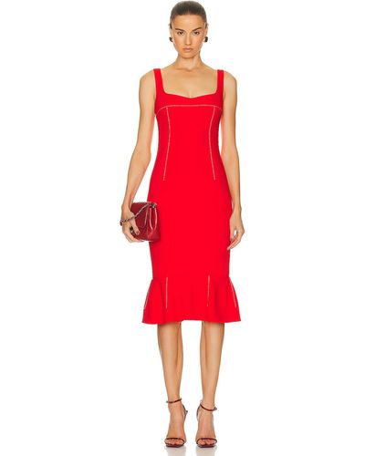 Marni Sleeveless Midi Dress - Red