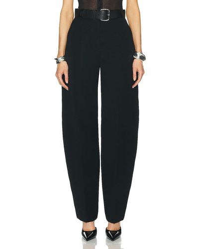 Alexander Wang Hi-waisted Trouser With Leather Belted Waistband - Black