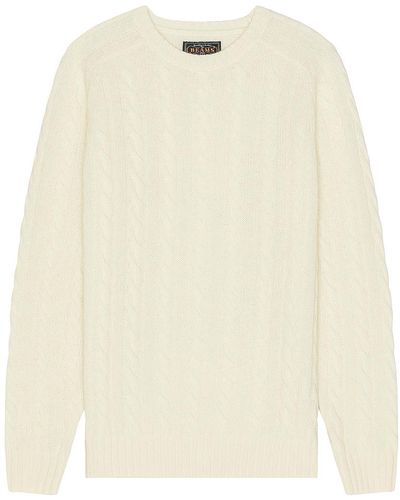 Beams Plus Cable Sweater - Natural