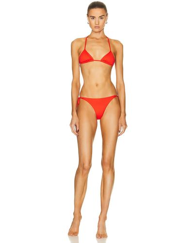 The Attico Triangle Bikini Set - Orange