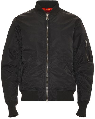 Schott Nyc Men's Nylon Flight Jacket - Black