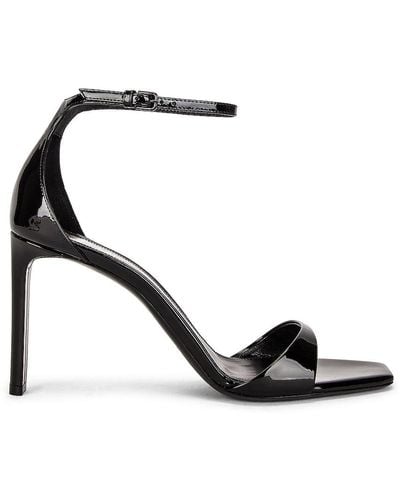Saint Laurent Bea 90 Patent Sandal - Black