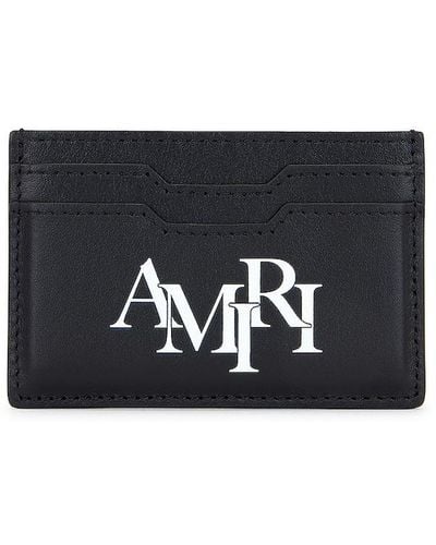 Amiri Printed staggered Logo Card Holder - Black
