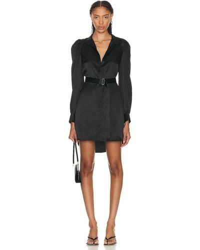 FRAME Gillian Long Sleeve Mini Dress - Black