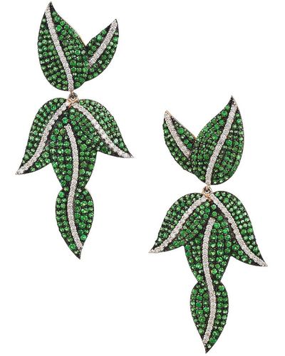 Siena Jewelry Leaf Earring - Green