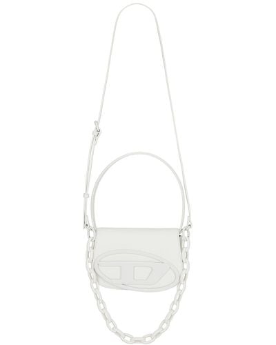 DIESEL Loop & Chain Handbag - White