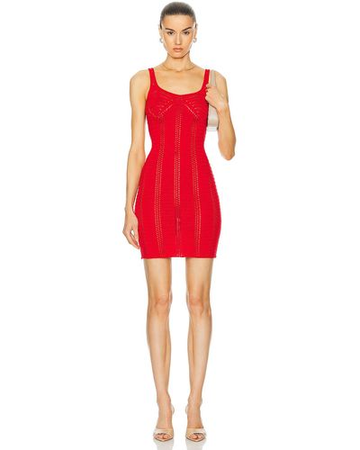 SABLYN Elm Fitted Knit Dress - Red