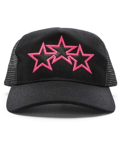 Amiri Three Star Trucker Hat - Black