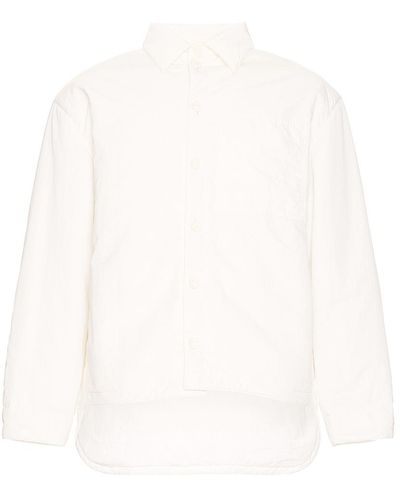 Bottega Veneta V Pocket Overshirt Jacket - White