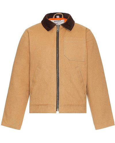 Schott Nyc Union Canvas Down Filled Jacket - Natural