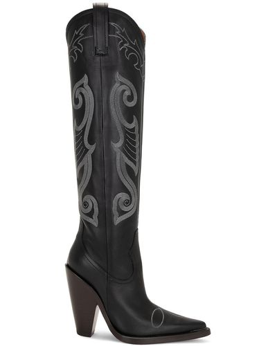 Moschino Jeans Knee High Boot - Black