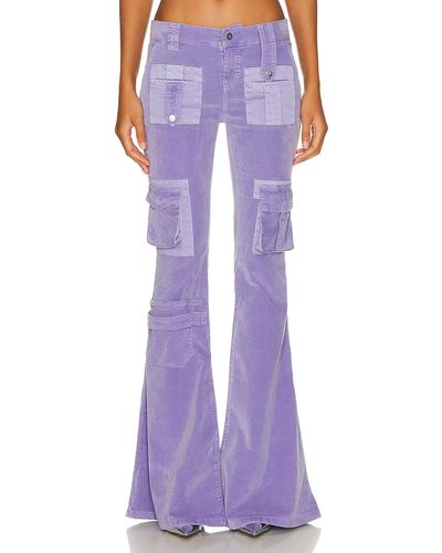 Blumarine Cargo Flare Pant - Purple