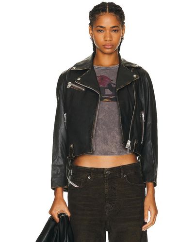 DIESEL Leather Jacket - Black