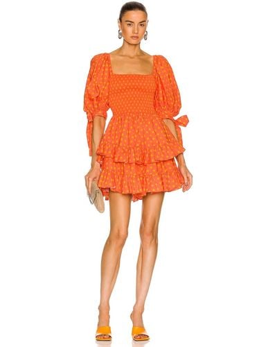 Caroline Constas Finley Dress - Orange
