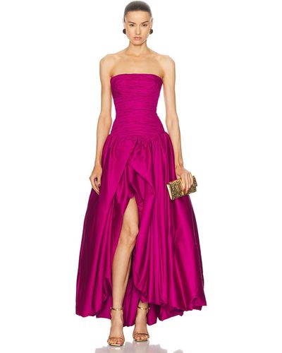 Aje. Violette Bubble Hem Maxi Dress - Pink