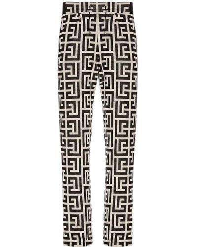 Balmain Monogram Pajama Pants - Black