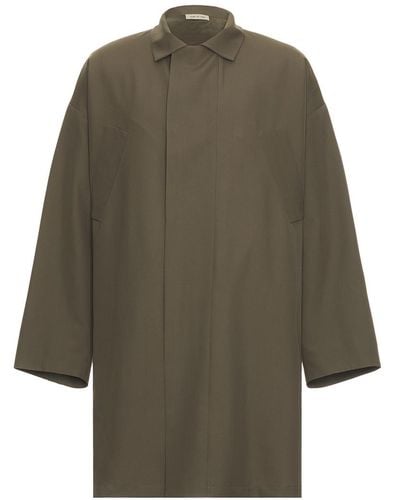 Fear Of God Wool Crepe Trench - Green