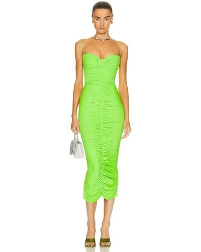 Alex Perry Everett Ruched Cup Dress - Green