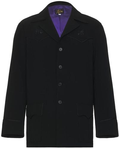 Needles Western Leisure Jacket Double Cloth In Black
