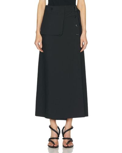 Lemaire Long Wrap Skirt - Black