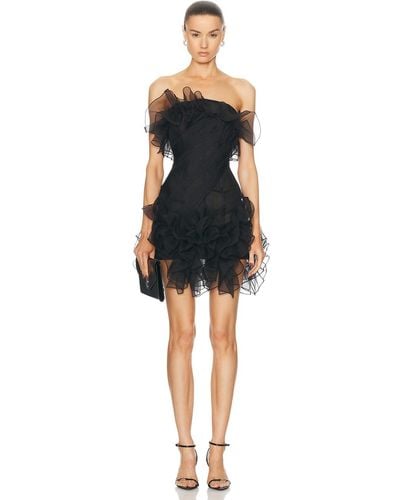 AKNVAS For Fwrd Strapless Mini Dress - Black