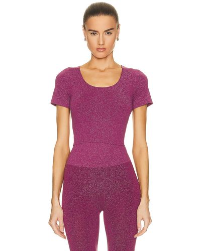 Wolford Shiny Crop Top - Purple