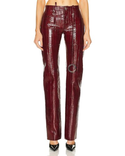 The Attico For Fwrd Straight Long Pant - Red
