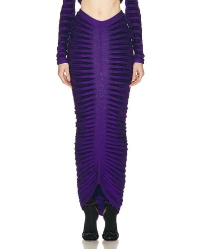 Alaïa Alaïa 3d Long Skirt - Purple