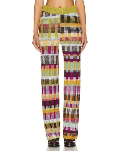 The Elder Statesman Block Rib Canyon Pant - Multicolor