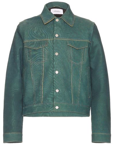 Bianca Saunders Larda Leather Jacket - Green