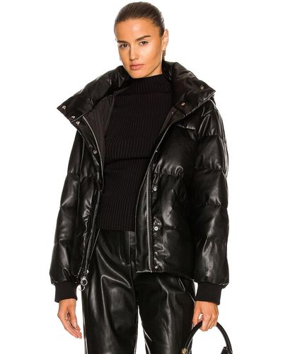 Jonathan Simkhai Ada Vegan Leather Puffer Jacket - Black