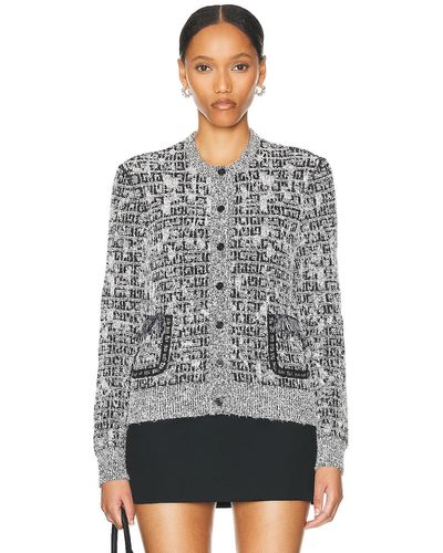 Givenchy Chain Front Pocket Cardigan - Gray