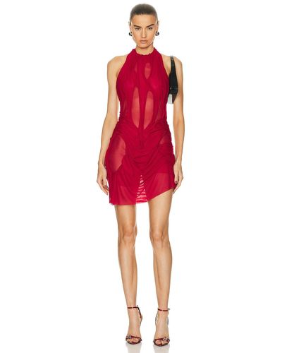 DI PETSA Wetlook Mini Dress - Red