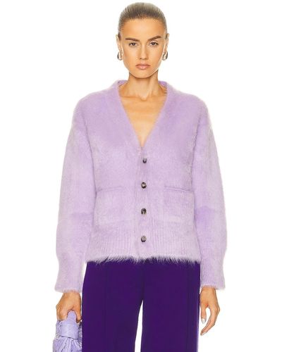 Bottega Veneta Wool Cardigan - Purple
