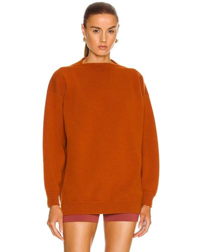 Alaïa Relaxed Regular Fit Cashmere Sweater - Orange