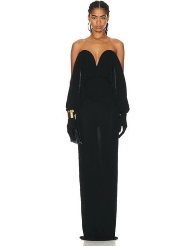 Saint Laurent Strapless Dress - Black