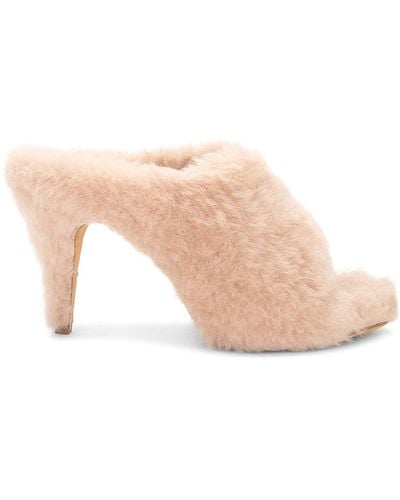 Khaite Marion Shearling Sandal - Pink